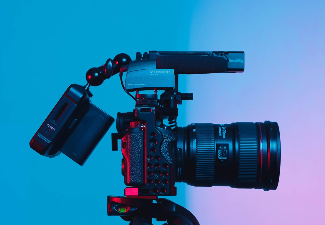 Creator with a cinema camera